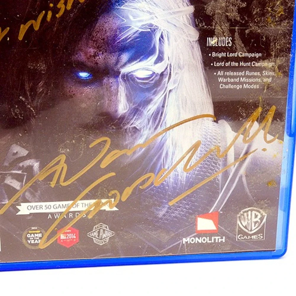 Adam Croasdell Autographed Middle Earth: Shadow of Mordor Game of the Year PS4